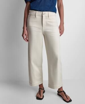 DKNY Jeans Petite High-Rise Stretch Ankle Pants Eggnog Size PS 3729